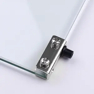 免开孔钢铰链上下轴磁力触摸玻璃五金配件适用于3-5毫米玻璃柜门单双门 - Product Image 4