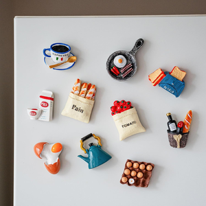 10 Imanes de Refrigerador con Simulación de Comida 3D, Ecológicos y Duraderos, de Poliresina, Imanes Decorativos para Pizarra Blanca para Cocinas - Product Image 3