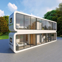 Maisons conteneurs modulaires de luxe préfabriquées de 40 pieds, capsules spatiales, hôtels modernes, camping mobile, capsules de couchage, cabines Apple