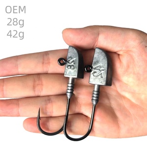 HOWELL OEM crochets <span class=keywords><strong>de</strong></span> gabarit en acier à haute teneur en carbone plate-forme <span class=keywords><strong>de</strong></span> Style <span class=keywords><strong>troc</strong></span> 28g 42g 9060 matériel <span class=keywords><strong>de</strong></span> pêche eau salée tête <span class=keywords><strong>de</strong></span> gabarit leurre pour carpe haute - Product Image 1