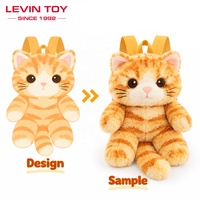 Sac à dos en peluche personnalisé chat noir, sac à bandoulière en peluche Kawaii, jouet en peluche sur mesure