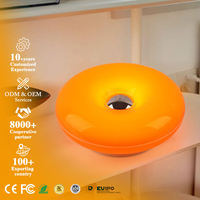 Nouvelle arrivée, lampe de bureau en forme de donut, lampe murale de chambre à coucher, moderne, minimaliste, décorative, LED blanc chaud, commande tactile, recharge USB, plastique ABS