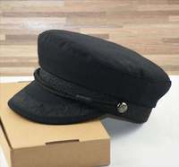 Gorro de Marinero de la Marina Británica, Estilo Gorra Plana para Otoño e Invierno, para Mujer, Talla Grande