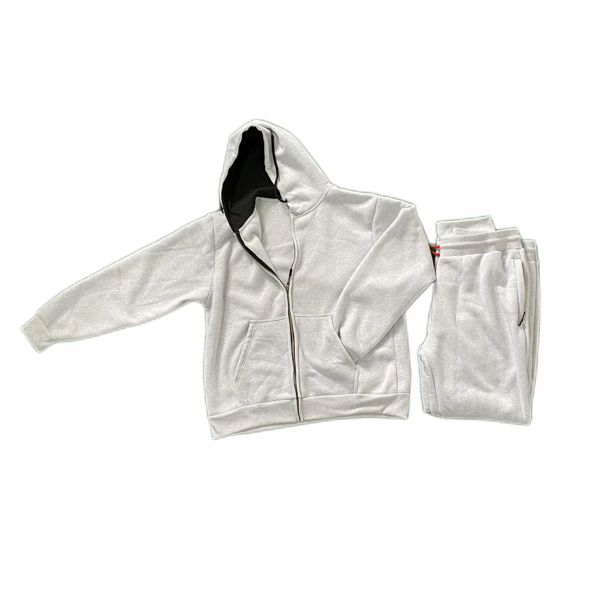 Men's Hoodies RTS Customize 320G Berber Fleece Full Zip Up Sudaderas Hombre High Quality 100% Cotton Cardigan Pocket Hoodies