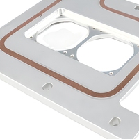 Plaque de refroidissement personnalisée avec ailettes internes, tube en cuivre, plaques froides, plaque de refroidissement à eau, dissipateur thermique