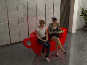 गर्म बिक्री रेसिन कुर्सियां ग्लास फाइबर प्रबलित प्लास्टिक कॉफी की दुकान सोफा - Product Image 3