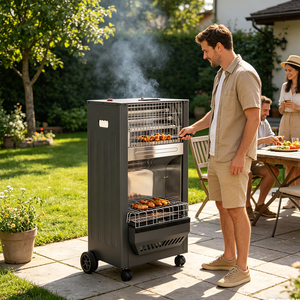 IDEA <span class=keywords><strong>Chauffage</strong></span> extérieur au <span class=keywords><strong>gaz</strong></span> 2 en 1 avec grill, <span class=keywords><strong>chauffage</strong></span> de terrasse portable pour le <span class=keywords><strong>chauffage</strong></span> et le barbecue, utilisation domestique et commerciale avec dispositif de sécurité - Product Image 2