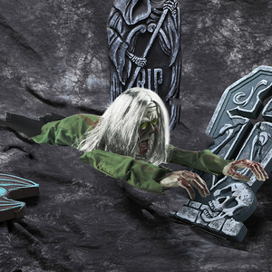 Halloween leo lên kinh dị nhà & vườn trang trí nội thất ma đạo cụ la hét Glow LED Đồ chơi Zombie ngoài trời bên sọ cảnh ngôi nhà ma ám - Product Image 3