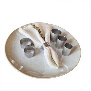Minimalist Aluminum <b>Napkin</b> Rings Set For Home And <b>Wedding</b> Table Decoration Durable Ring Design Handmade <b>Napkin</b> Rings - Product Image 1