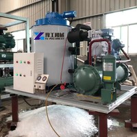 Machine à glace en paillettes de 20 tonnes avec compresseur, moteur, engrenage et PLC pour usage industriel et commercial - Haute précision, économie d'énergie