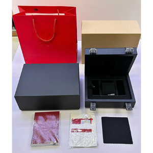 High-Quality <b>Black</b> <b>Watch</b> Presentation Box with Custom Logo, Elegant Luxury Heritage Designer <b>Watch</b> Display Case - Product Image 1