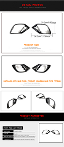 Aérations de phares antibrouillard en fibre de carbone X290, ajustement parfait, pour Mercedes Benz <span class=keywords><strong>AMG</strong></span> <span class=keywords><strong>GT</strong></span> <span class=keywords><strong>53</strong></span> <span class=keywords><strong>GT</strong></span> 43 Coupé <span class=keywords><strong>4</strong></span> <span class=keywords><strong>portes</strong></span> 2019-2022 - Product Image 6