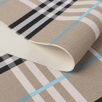 PVC impression cuir souple tissu rayure plaid impression cuir pour sac à main sac à main étui à lunettes tissu en cuir artificiel