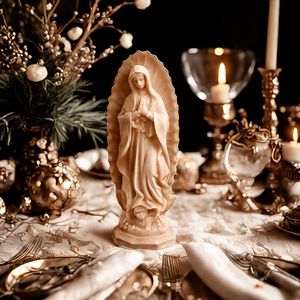 เทียนหอมรูปปั้นพระแม่มารีแบบซิลิโคนแม่พิมพ์ปูนปลาสเตอร์สบู่เทียนเครื่องมือเค้กแม่พิมพ์ตกแต่งบ้าน - Product Image 4