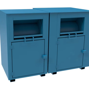 批发定制镀锌钢服装容器慈善收藏捐赠滴箱二手衣服垃圾箱 - Product Image 4