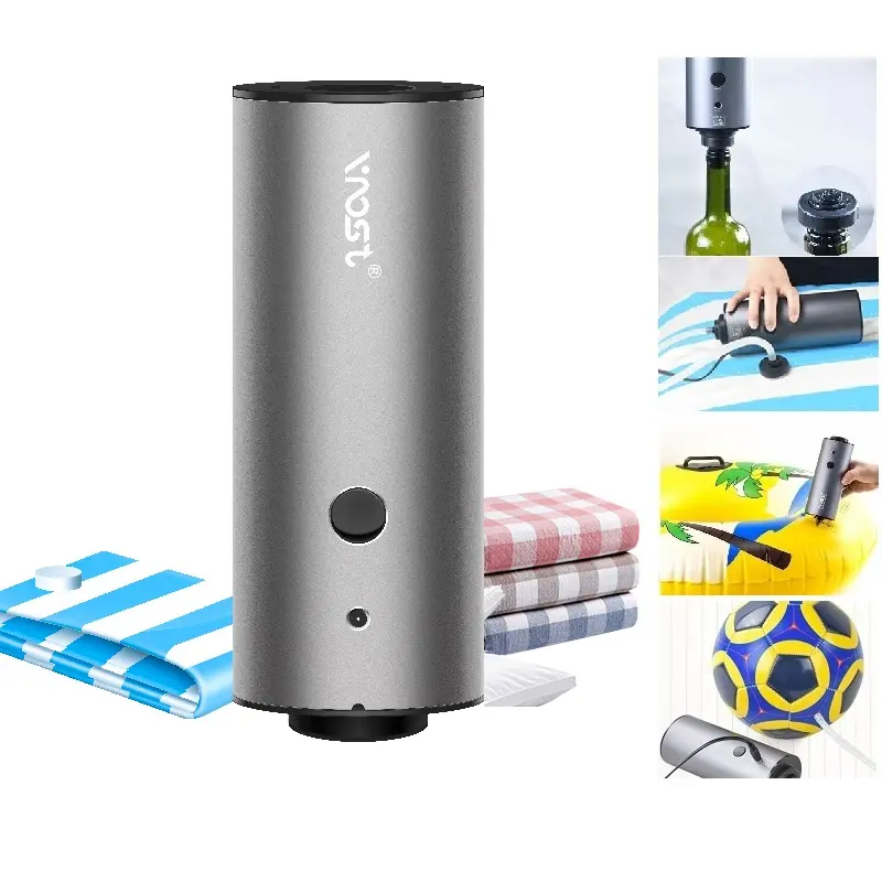 Pompa Serbaguna Mini Portabel, Pompa Bola Udara Vakum untuk Tempat Tidur Udara Berenang Cincin, Mainan Udara dan Tas Penyimpanan