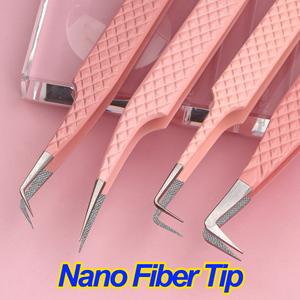 Boîte d'emballage de pincettes d'extension de cils à pointe de fibre noire mate pince à cils dorée en Chine - Product Image 2