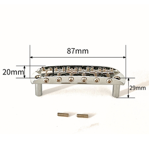 Chrome Metal Jazz Master <span class=keywords><strong>Guitar</strong></span> Tremolo/Bass Bridge <span class=keywords><strong>Jaguar</strong></span> Mustang Style Accesorio para bajo - Product Image 6