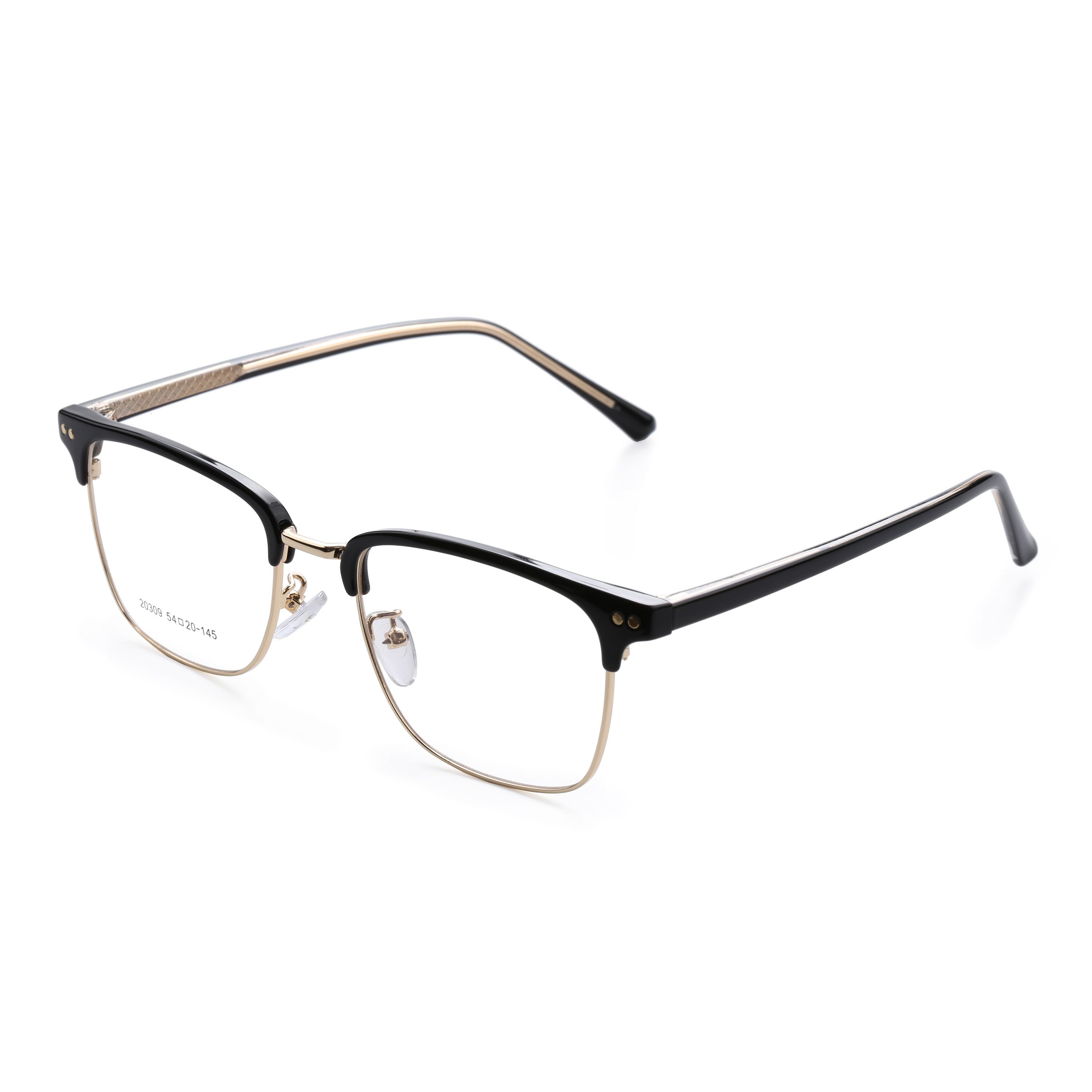 Gafas de temple finas, lentes ópticas delgadas de caballero, de