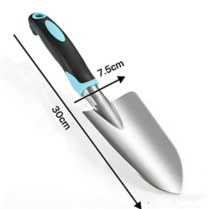 Truelle de jardinage robuste avec trou de suspension, <span class=keywords><strong>outil</strong></span> manuel <span class=keywords><strong>pour</strong></span> creuser et planter, manche en acier résistant à la rouille, outils de jardinage ergonomiques durables - Product Image 3