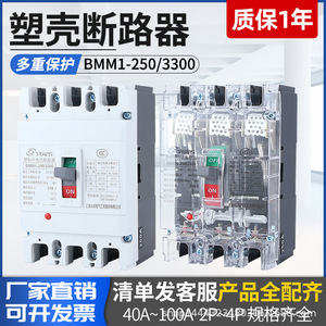 เคส Bmm1แบบขึ้นรูปตัวเบรกเกอร์250A 3P 400V ชุดเดินทางด้วยแม่เหล็กความร้อนป้องกันแรงดันไฟฟ้าต่ำ - Product Image 5