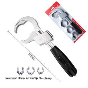 Adjustable Wrench Universal Double-ended Multifunctional Bath Wrench Aluminium Alloy Open End <b>Spanner</b> Bathroom Repair Hand <b>Tool</b> - Product Image 5