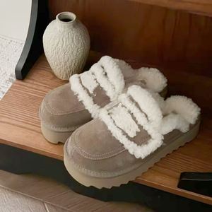 1 1 Moda clásica de Invierno para mujer, nuevos zapatos de plataforma, antideslizantes, más Cachemira, cálidos, botas de nieve para hombre, zapatillas - Product Image 3