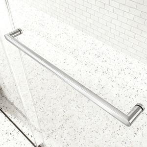 <span class=keywords><strong>Porte</strong></span> de douche en verre trempé pour <span class=keywords><strong>baignoire</strong></span> <span class=keywords><strong>avec</strong></span> cadre en acier inoxydable chromé, ensemble de quincaillerie coulissante et charnières pour l'enclos de salle de bain d'hôtel - Product Image 3