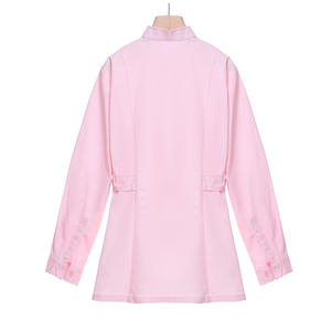 Femme médecin deux pièces gommage ensembles à manches longues Style chinois vêtements de <span class=keywords><strong>travail</strong></span> avec col montant pour l'hôpital soins infirmiers maison soignant <span class=keywords><strong>travail</strong></span> - Product Image 5