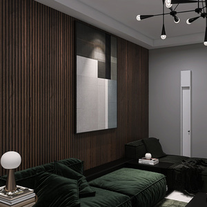 แผ่นฝ้าเพดานอะคูสติก KASARO ขนาด 2400*600 มม. เป็นมิตรกับสิ่งแวดล้อม แผ่นผนังไม้กันเสียงแบบ Slat MDF แผ่นผนังอะคูสติก 3 มิติ - Product Image 6