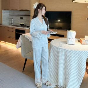 2025 New Spring Pajamas Women's Long Sleeve Style Bed and <strong>Breakfast</strong> <strong>Set</strong> - Product Image 1