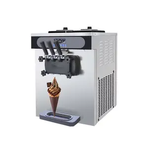 Soft Serve Ice Cream Machine 3 Flavors Automatic Ice Cream Making Commercial Ice Cream Maker For Business Coffee Shop