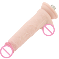 Auxfun Dildo flexible de 8,4 pouces, insertable de 6,3 pouces, attache 3XLR à 3 broches pour machine à pénétration, jouets sexuels, produits intimes en gros