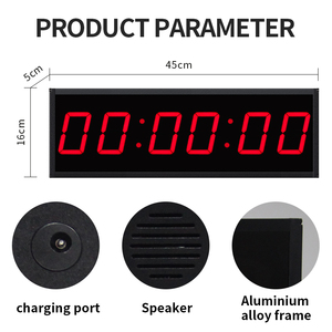 CHEETIE CP0207 Chitai LED 6 dígitos 3 pulgadas rojo enchufe en batería cronómetro multifunción Reloj de pared Digital - Product Image 3