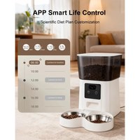 Distributeur automatique de nourriture pour animaux de compagnie intelligent WiFi 3,5 L avec contrôle à distance par application, programmable, pour chat et chien, pour la maison
