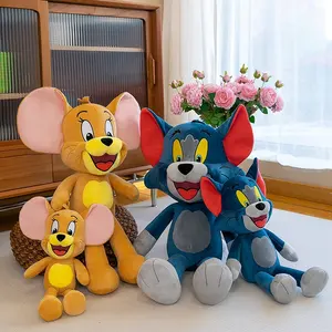 45cm amerika karikatür film Tom ve Jerry dolması peluş oyuncak kedi ve fare Anime peluş oyuncak bebekler