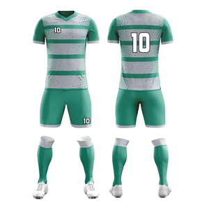 Camiseta de Fútbol para Hombre al por Mayor, 100% Poliéster, Sublimada, con Nombre y Números del Equipo Personalizados, Malla Transpirable, Corta, para Verano - Product Image 4