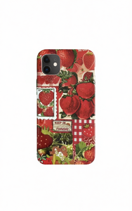Funda para iPhone con Diseño Rural de Fresa para Sublimación, sin Soporte - Product Image 1