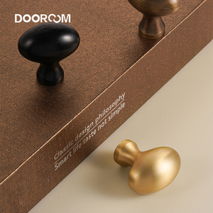 DOOROOM vend des poignées de meubles de chambre modernes poignées de porte de placard en laiton à trou unique en forme d'oeuf - Product Image 5