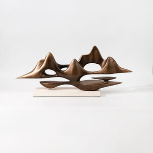 इंटीरियर होटल कार्यालय सजावटी आधुनिक लक्जरी सामान विंटेज गहने टेबल राल सोने की मूंटेन मूर्तिकला घर सजावट - Product Image 5