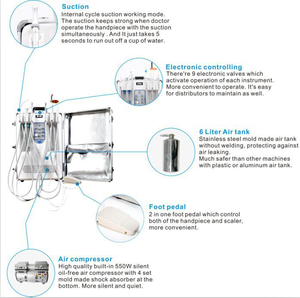Unidad dental portátil con escalador de <span class=keywords><strong>pájaro</strong></span> <span class=keywords><strong>carpintero</strong></span> para uso veterinario - Product Image 4