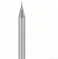 Fraise à queue sphérique miniature Senok à micro-diamètre, 2 cannelures, en carbure non revêtu, angle de hélice 30° pour aluminium, qualité OEM supérieure