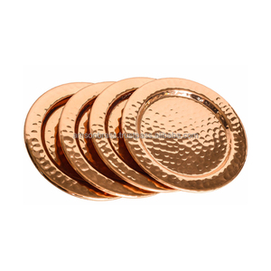 Sous-verre en cuivre pur protégez votre tasse sous-verre en métal fini cuivre avec Mule de Moscou en forme de carré au design royal - Product Image 3