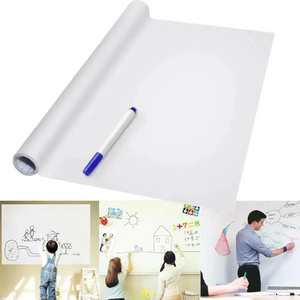 Papel Tapiz de Pizarra Blanca Autoadhesivo al por Mayor, Papel de Contacto para Pizarra Blanca, Adhesivo para Pizarra Blanca, Calcomanía para Pared, Mesa, Puertas - Product Image 1
