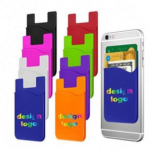 Cell Phone CreditCard Silicone ID Card Holder <b>Sticker</b> Pouch for Mobile Phone - Product Image 2