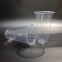 Gobelets en plastique transparent recyclables PET de 24oz avec couvercle Gobelets personnalisés pour jus de bière, thé au lait, pour impression de logo