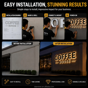 Business Sign Board logo Office Indoor Outdoor Backlit Illuminated Company Business Signage <strong>Wall</strong> logo Led 3d Channel <strong>Letter</strong> - Product Image 4
