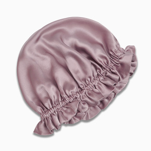 Bonnet de couchage en <span class=keywords><strong>satin</strong></span> de soie 100% naturel Mûrier bonnets personnalisés logo en soie avec bande fondue cravate bonnet en soie <span class=keywords><strong>satin</strong></span>ée soins des cheveux - Product Image 2
