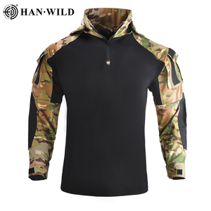 <span class=keywords><strong>HAN</strong></span> t-shirt con cappuccio con tuta mimetica protettiva tattica selvaggia - Product Image 1