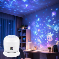 Projecteur LED Ciel Étoilé Océanique 360° °   Lampe de nuit dynamique rotative à branchement USB pour chambre d'enfant, compagnon de sommeil